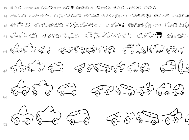 FE Fantastique Cars font waterfall